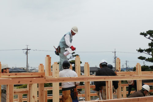 島田市新築工事、建前の様子をアップしました！